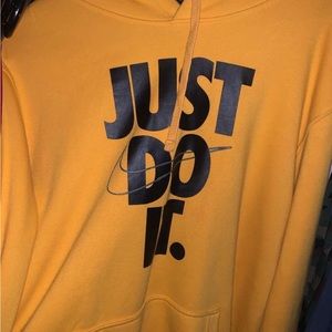 Large yellow nike hoodie